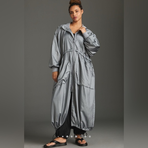 DAILY PRACTICE BY ANTHROPOLOGIE – Size M – Lightweight Blue Drawstring Jacket - Picture 2 of 12